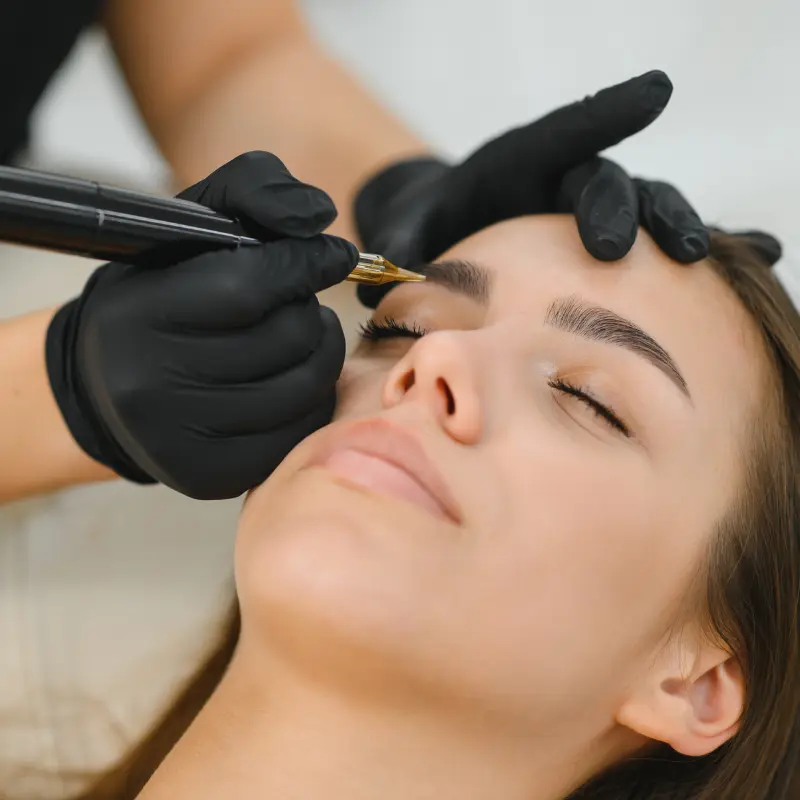 Professional eyebrow lifting and tinting treatment for defined brows.